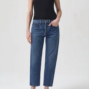 Agolde Classic Straight Leg Jeans in Medium Blue